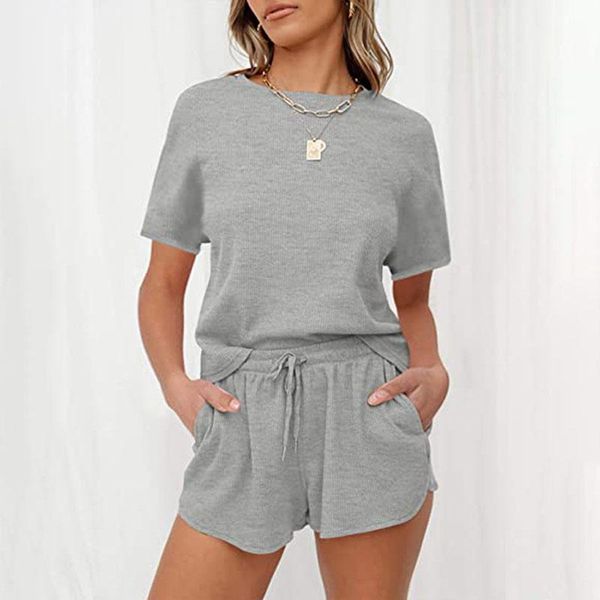women's tracksuits fashion casual pockets solid loose t shirt women two piece set 2021 summer o neck short pants female basic pullover, Gray
women's tracksuits fashion casual pockets solid loose t shirt women two piece set 2021 summer o neck short pants female basic pullover, Gray