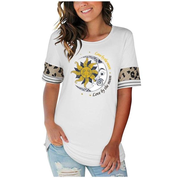 women's t-shirt love by the sun letter print t-shirts woman leopard moom cartoon pattern oversized casual o-neck short slee tshirt, White
women's t-shirt love by the sun letter print t-shirts woman leopard moom cartoon pattern oversized casual o-neck short slee tshirt, White