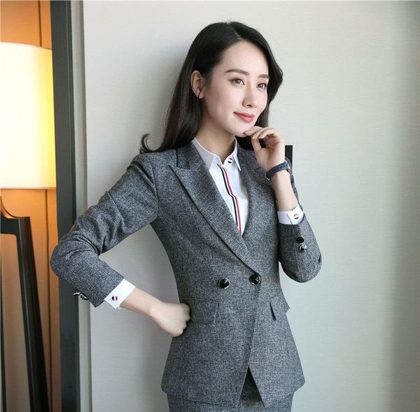 elegant gray long sleeve formal blazers & jackets coat uniform styles ladies office work blazer female outwear plus size women's suits, White;black
elegant gray long sleeve formal blazers & jackets coat uniform styles ladies office work blazer female outwear plus size women's suits, White;black