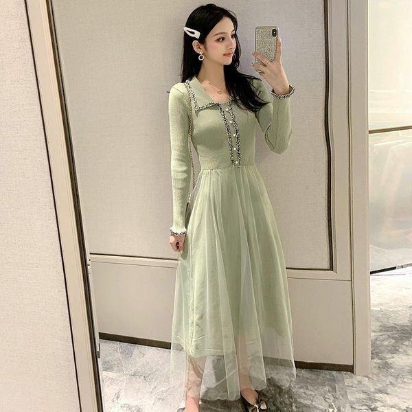 casual dresses knitted sweet style party dress woman mesh patchwork korean long fashion brand black vestidos roupas femininas, Black;gray
casual dresses knitted sweet style party dress woman mesh patchwork korean long fashion brand black vestidos roupas femininas, Black;gray
