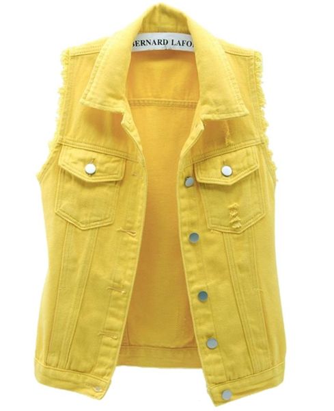women's vests women classic washed denim vest sleeveless solid color button down jean jacket, Black;white 
women's vests women classic washed denim vest sleeveless solid color button down jean jacket, Black;white