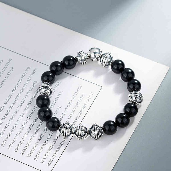 thai sier jewelry ch crow cross obsidian bracelet fashion men hip hop punk personality lovers, Golden;silver
thai sier jewelry ch crow cross obsidian bracelet fashion men hip hop punk personality lovers, Golden;silver
