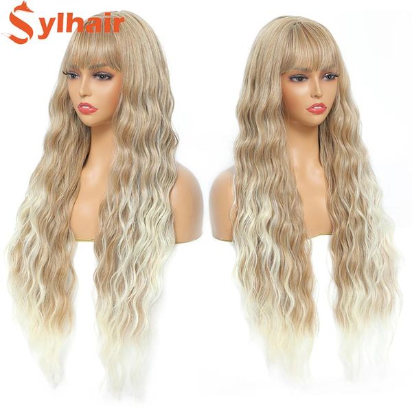 sylhair 30" long synthetic water wave wig with bangs black gray color natural heat resistant hair wigs for women
sylhair 30" long synthetic water wave wig with bangs black gray color natural heat resistant hair wigs for women