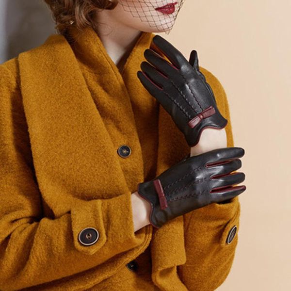 five fingers gloves women' genuine leather touch screen ladies plus velvet thickened warm driving mittens female luxury goatskin glove, Blue;gray
five fingers gloves women' genuine leather touch screen ladies plus velvet thickened warm driving mittens female luxury goatskin glove, Blue;gray