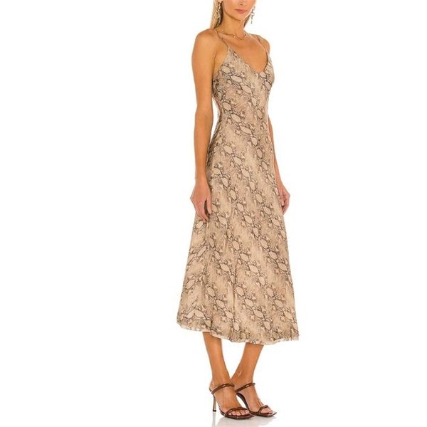 summer women's casual snake print v-neck waist slim sling dress 210430, Black;gray
summer women's casual snake print v-neck waist slim sling dress 210430, Black;gray