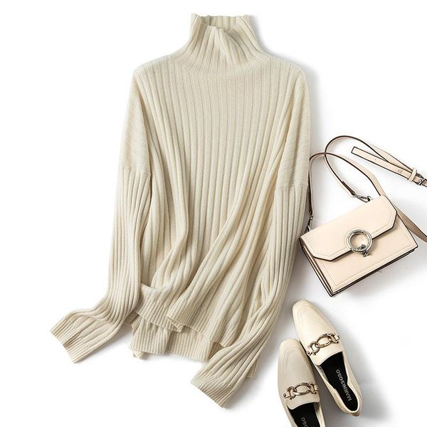 women's sweaters winter ribbed knit 100% cashmere turtleneck warm long sleeve knitwear, White;black
women's sweaters winter ribbed knit 100% cashmere turtleneck warm long sleeve knitwear, White;black