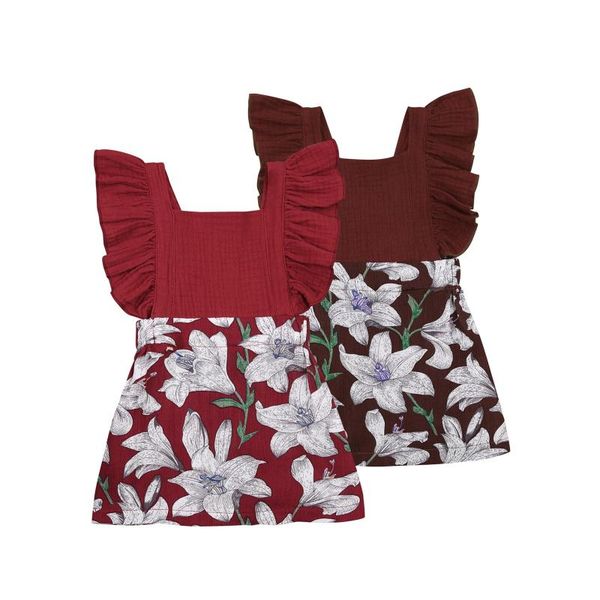 emmababy 2021 summer 6m-3y baby girl lily floral print flared short sleeve square collar a-line dress casual clothes 2 colors girl's dr, Red;yellow
emmababy 2021 summer 6m-3y baby girl lily floral print flared short sleeve square collar a-line dress casual clothes 2 colors girl's dr, Red;yellow