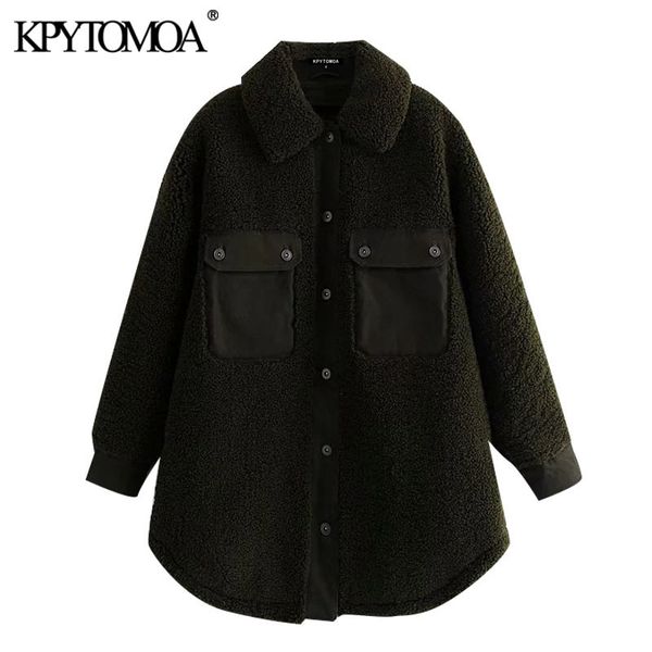 women fashion oversized faux fur teddy jacket coat vintage long sleeve pockets female outerwear chic overshirt 210416, Black;brown
women fashion oversized faux fur teddy jacket coat vintage long sleeve pockets female outerwear chic overshirt 210416, Black;brown