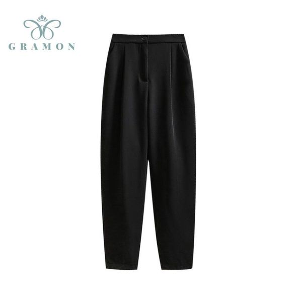 women's pants & capris harem women 2021 autumn fashion clothing high waist office wear solid oversized loose casual chic trousers mujer, Black;white
women's pants & capris harem women 2021 autumn fashion clothing high waist office wear solid oversized loose casual chic trousers mujer, Black;white