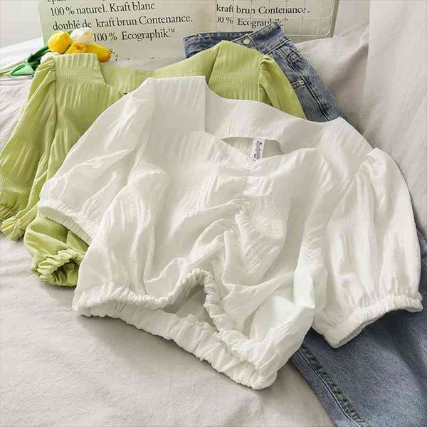 summer white puff sleeve womens shirts crop femme tunics chiffon blouse vintage clothing korean fashion
summer white puff sleeve womens shirts crop femme tunics chiffon blouse vintage clothing korean fashion