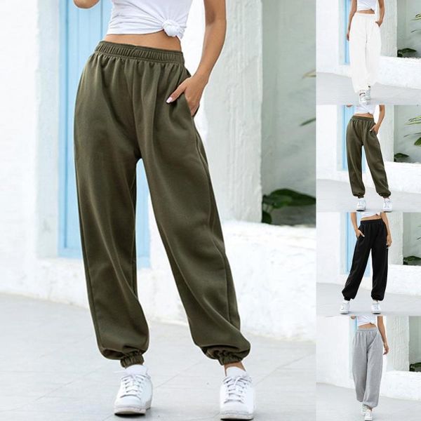 women's pants & capris elastic waist sweatpants solid color for daily wear, Black;white
women's pants & capris elastic waist sweatpants solid color for daily wear, Black;white
