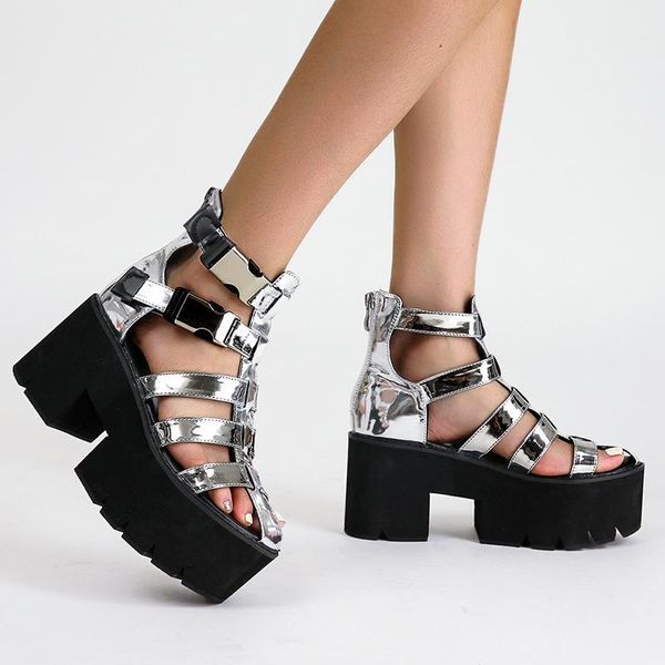 dress shoes leopard land summer women's platform with thick bottom roman silver chunky heels hollow open toe sandals female cwf, Black
dress shoes leopard land summer women's platform with thick bottom roman silver chunky heels hollow open toe sandals female cwf, Black