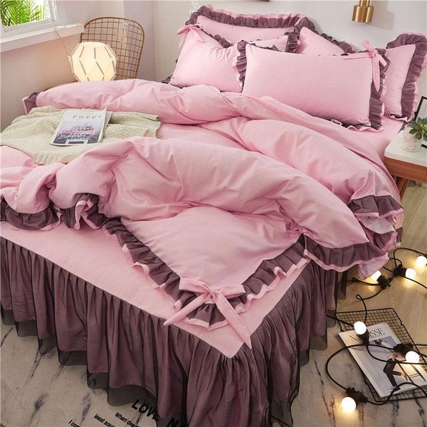 bedding sets pink lace set twin full king bedspread princess duvet cover pillowcase girls bed skirt luxury bedclothes
bedding sets pink lace set twin full king bedspread princess duvet cover pillowcase girls bed skirt luxury bedclothes