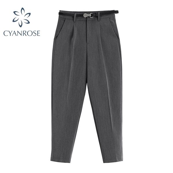 harem pants for office ladies high waist with belt elegant black&grey suit korean ol loose fashion long trousers female 210515, Black;white
harem pants for office ladies high waist with belt elegant black&grey suit korean ol loose fashion long trousers female 210515, Black;white