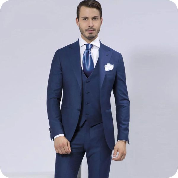 men's suits & blazers navy blue men suit with pants groom wedding man blazer masculino peaked lapel slim fit costume homme 3 piece, White;black
men's suits & blazers navy blue men suit with pants groom wedding man blazer masculino peaked lapel slim fit costume homme 3 piece, White;black