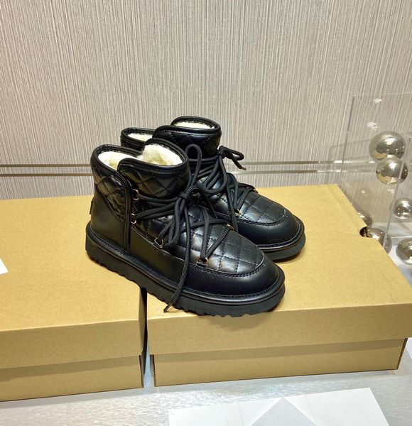 women winter fashion lace up snow boots genuine leather ankle boot casual platform shoes luxury design ladies short shoe, Black
women winter fashion lace up snow boots genuine leather ankle boot casual platform shoes luxury design ladies short shoe, Black