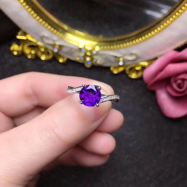 cluster rings wedding ring natural and real amethyst sterling silver for women birthday gift party, Golden;silver
cluster rings wedding ring natural and real amethyst sterling silver for women birthday gift party, Golden;silver