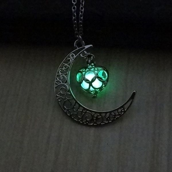 pendant necklaces moon & heart necklace glow in the dark luminous women noctilucent choker fashion diy jewelry for girl, Silver
pendant necklaces moon & heart necklace glow in the dark luminous women noctilucent choker fashion diy jewelry for girl, Silver