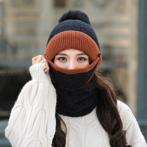 women wool scarf hat cycling skiing sets for female windproof winter outdoor knit warm thick caps xmas gift cap sui & masks, Black
women wool scarf hat cycling skiing sets for female windproof winter outdoor knit warm thick caps xmas gift cap sui & masks, Black