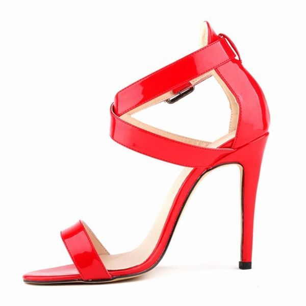 sandals summer women solid pu fashion cross buckle open toe high heels 11cm shoes women's party 14 colors om1a, Black
sandals summer women solid pu fashion cross buckle open toe high heels 11cm shoes women's party 14 colors om1a, Black