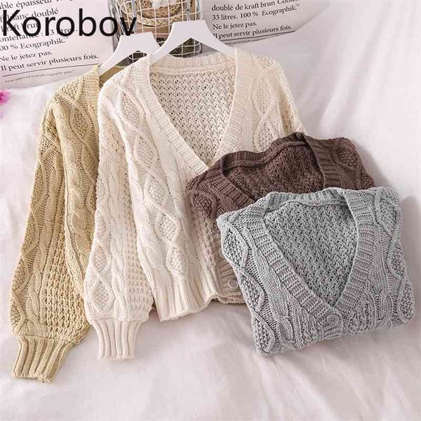 korobov new chic hollow out long sleeve women cardigans korean v neck single breasted sueter mujer vintage sweaters 210430, White
korobov new chic hollow out long sleeve women cardigans korean v neck single breasted sueter mujer vintage sweaters 210430, White
