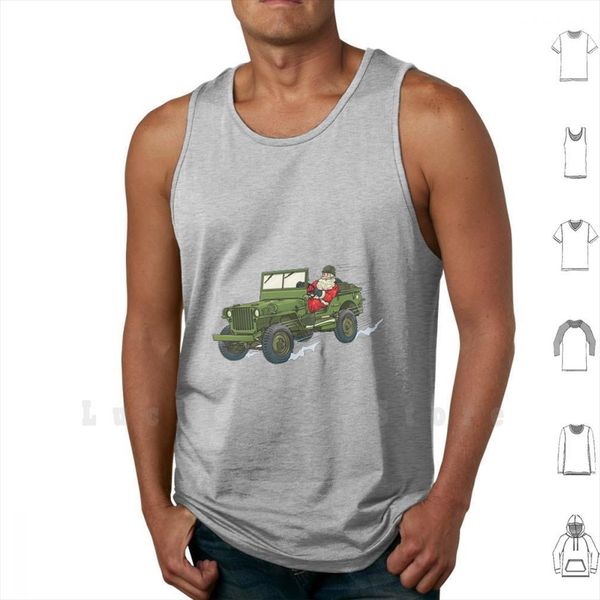 santa is doing his christmas run on a willys mb tank vest 100% cotton willysmb mv military, White;black
santa is doing his christmas run on a willys mb tank vest 100% cotton willysmb mv military, White;black