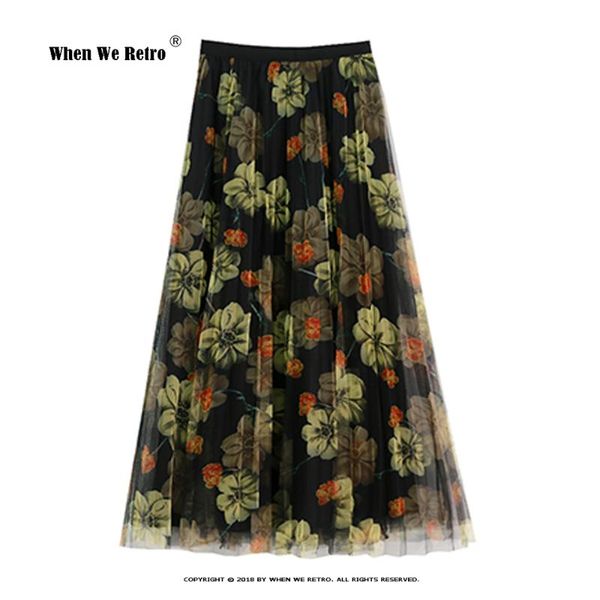 korean fashion summer women long skirt vd1939 ankle length high waist floral print red blue yellow pleated tulle mesh skirts, Black
korean fashion summer women long skirt vd1939 ankle length high waist floral print red blue yellow pleated tulle mesh skirts, Black