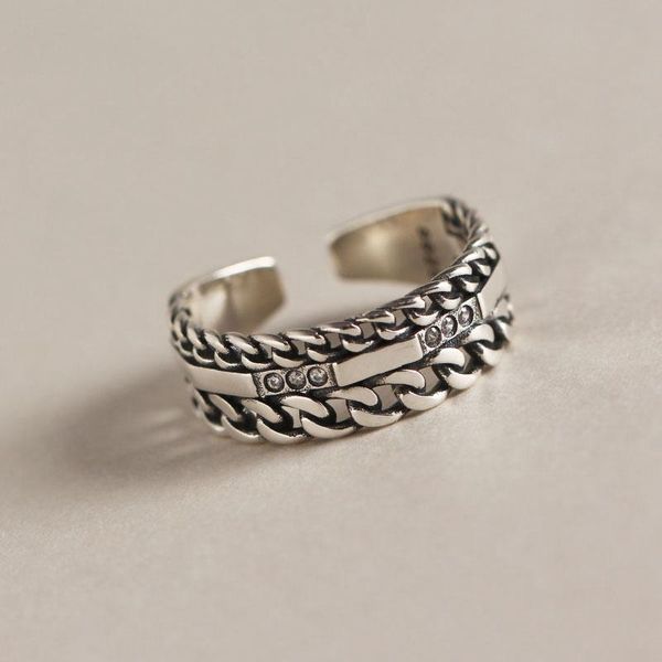 cluster rings rough multilayer chain zircon ring open real 925 sterling silver oxidized korean luxury vintage women fashion, Golden;silver
cluster rings rough multilayer chain zircon ring open real 925 sterling silver oxidized korean luxury vintage women fashion, Golden;silver