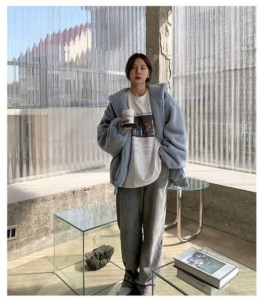 women's jackets winter 2021coat clothing plush coat warm jacket sheepskin fleece hooded korean fashion, Black;brown
women's jackets winter 2021coat clothing plush coat warm jacket sheepskin fleece hooded korean fashion, Black;brown