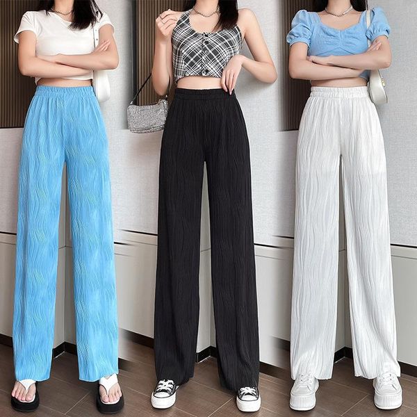 women's pants & capris 2021 autumn elastic high waist slimming casual loose wide-leg simple solid color fashion women trousers, Black;white
women's pants & capris 2021 autumn elastic high waist slimming casual loose wide-leg simple solid color fashion women trousers, Black;white