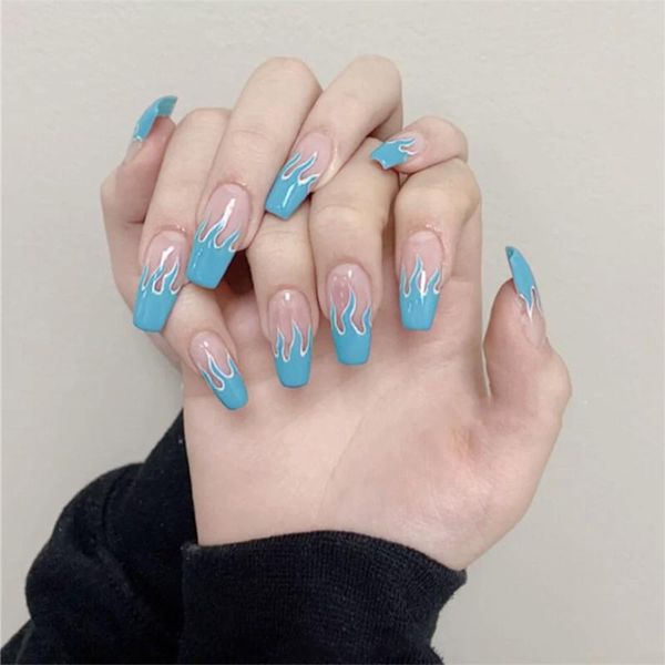 false nails square flame fake blue purple fire pattern european full cover with glue artificial art nail tips decor, Red;gold
false nails square flame fake blue purple fire pattern european full cover with glue artificial art nail tips decor, Red;gold