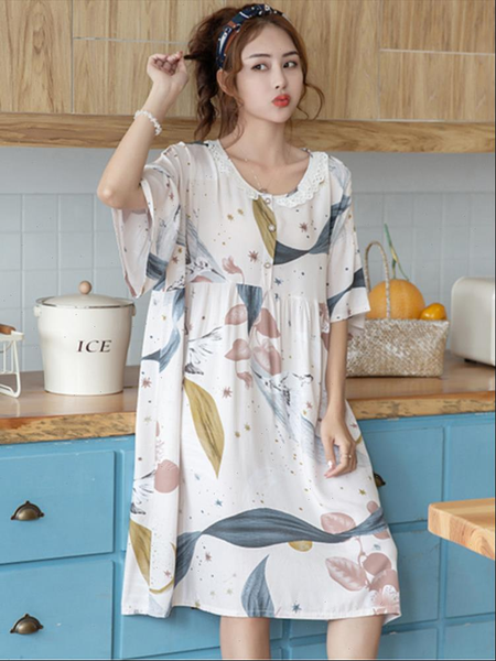 summer cotton nightdress loose womens sleepwears plus size nightgown 100kg pregnant can wear artificial sleepwear, Black;red
summer cotton nightdress loose womens sleepwears plus size nightgown 100kg pregnant can wear artificial sleepwear, Black;red