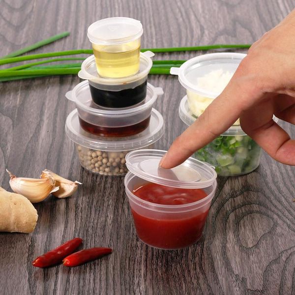 storage bottles & jars 50pcs disposable eco-friendly plastic sauce cups home transparent chutney one piece box with lids container
storage bottles & jars 50pcs disposable eco-friendly plastic sauce cups home transparent chutney one piece box with lids container