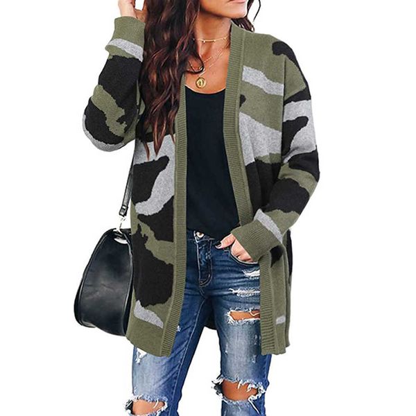 women's knits & tees european and american autumn winter casual women's wear camouflage knitted long-sleeved cardigan coat uynh, White
women's knits & tees european and american autumn winter casual women's wear camouflage knitted long-sleeved cardigan coat uynh, White