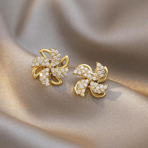 stud rotating windmill ear studs fashion mini golden sweet stainless steel earrings female charm jewelry 2021 party gifts, Golden;silver
stud rotating windmill ear studs fashion mini golden sweet stainless steel earrings female charm jewelry 2021 party gifts, Golden;silver