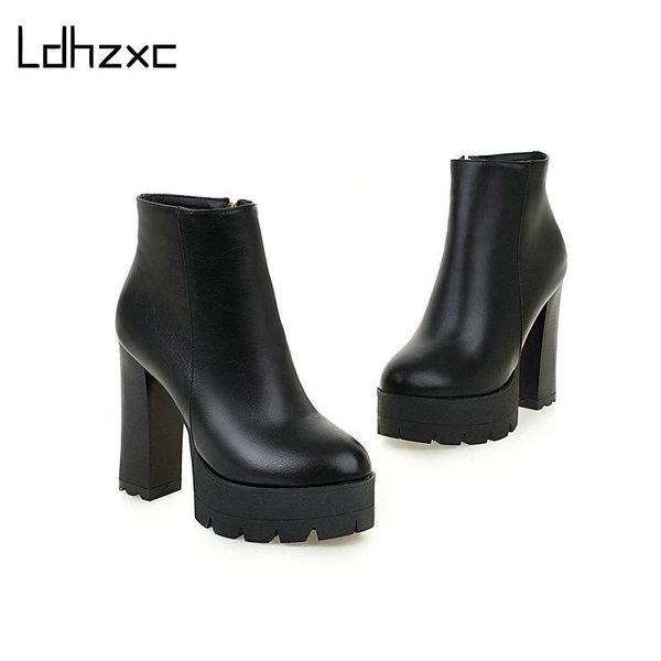 boots ldhzxc size 33-43 fashion pu leather women platform high heel motorcycle british style winter ankle, Black
boots ldhzxc size 33-43 fashion pu leather women platform high heel motorcycle british style winter ankle, Black