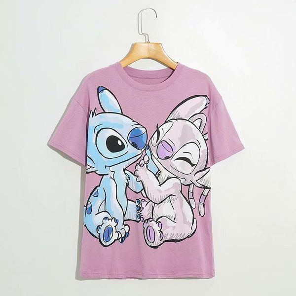 women's t-shirt 2021 summer fashion cartoon printing round neck casual ladies pure cotton loose all-match top, White
women's t-shirt 2021 summer fashion cartoon printing round neck casual ladies pure cotton loose all-match top, White