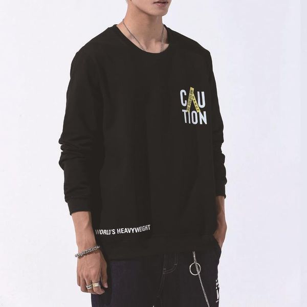 men cotton loose personality fashion round collar hoodies harajuku letters printing casual pullovers korean small fresh clothes men's &, Black
men cotton loose personality fashion round collar hoodies harajuku letters printing casual pullovers korean small fresh clothes men's &, Black