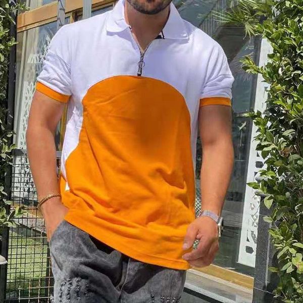 men's t-shirts 2021 summer casual stitching collar color matching loose short-sleeved t-shirt top, White;black
men's t-shirts 2021 summer casual stitching collar color matching loose short-sleeved t-shirt top, White;black