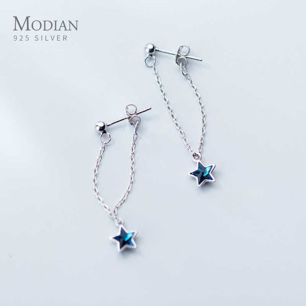 modian fashion swing blue crystal stars drop 925 sterling silver sparkling dangle earrings women jewelry
modian fashion swing blue crystal stars drop 925 sterling silver sparkling dangle earrings women jewelry