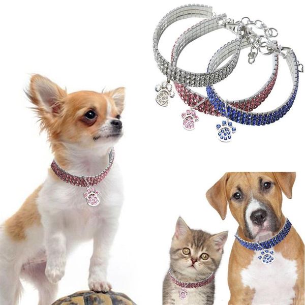 pet crystal necklace cat puppy rhinestone collar elastic footprint suitable for small and medium dogs collars & leads
pet crystal necklace cat puppy rhinestone collar elastic footprint suitable for small and medium dogs collars & leads