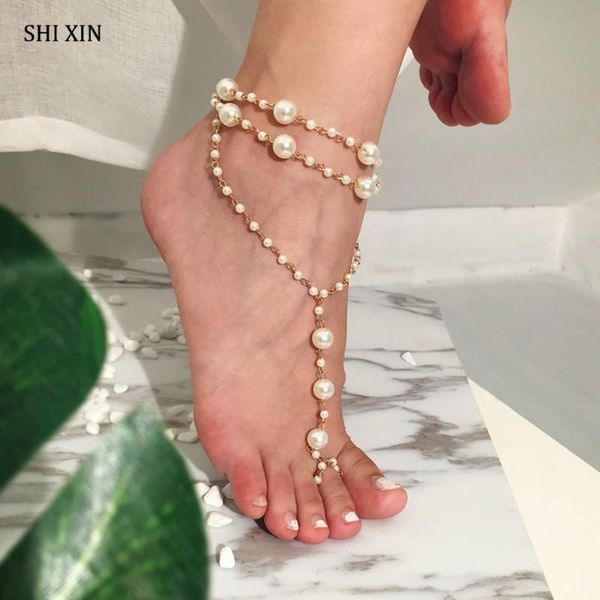 anklets shixin boho layered pearl anklet ankle bracelets for women fashion summer beach bracelet on foot chains leg barefoot toe jewelry, Red;blue
anklets shixin boho layered pearl anklet ankle bracelets for women fashion summer beach bracelet on foot chains leg barefoot toe jewelry, Red;blue