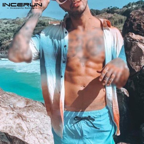 fashion men hawaiian shirt lapel short sleeve tie dye summer gradient casual blouse 2021 camisa streetwear shirts s-5xl incerun men's, White;black
fashion men hawaiian shirt lapel short sleeve tie dye summer gradient casual blouse 2021 camisa streetwear shirts s-5xl incerun men's, White;black