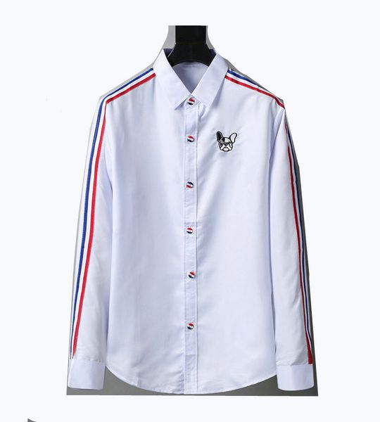 2021 luxurys designers men's business casuals shirt men long sleeve striped slim fit masculina wine social male t-shirts fashion checke, White;black
2021 luxurys designers men's business casuals shirt men long sleeve striped slim fit masculina wine social male t-shirts fashion checke, White;black