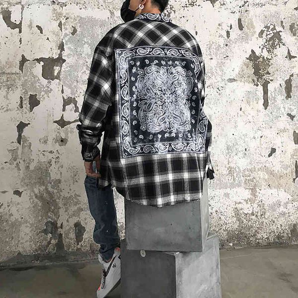 men's t-shirts cashew flower plaid shirt color block men chemise homme harujuku japanese streetwear lapel male shirts z8oi, White;black
men's t-shirts cashew flower plaid shirt color block men chemise homme harujuku japanese streetwear lapel male shirts z8oi, White;black