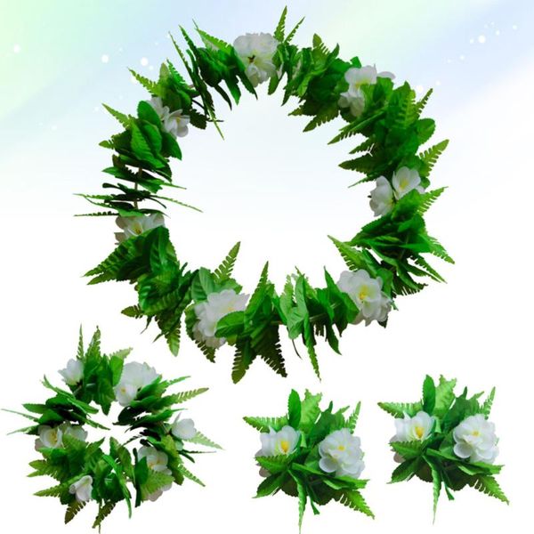 decorative flowers & wreaths 4pcs in 1 set white hawaiian party garland artificial flower leaves headband necklace bracelet tropical beach l
decorative flowers & wreaths 4pcs in 1 set white hawaiian party garland artificial flower leaves headband necklace bracelet tropical beach l