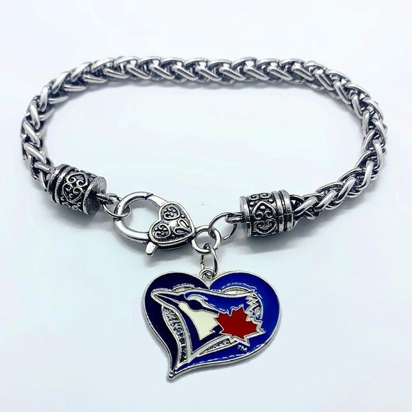 charm bracelets fashion baseball sports team logo enamel color heart shaped metal pendant twisted wheat chain bracelet, Golden;silver
charm bracelets fashion baseball sports team logo enamel color heart shaped metal pendant twisted wheat chain bracelet, Golden;silver