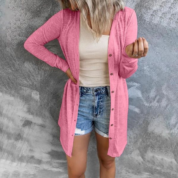 women's knits & tees women autumn button up cardigan elegant solid color long sleeve streetwear casual loose manteau femme, White
women's knits & tees women autumn button up cardigan elegant solid color long sleeve streetwear casual loose manteau femme, White