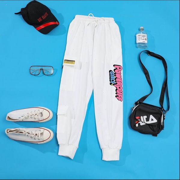 women capri cargo pants casual streetwear kawaii powerpuff girls harajuku buttercup blossom and bubbles hip hop korean trousers, Black;white
women capri cargo pants casual streetwear kawaii powerpuff girls harajuku buttercup blossom and bubbles hip hop korean trousers, Black;white