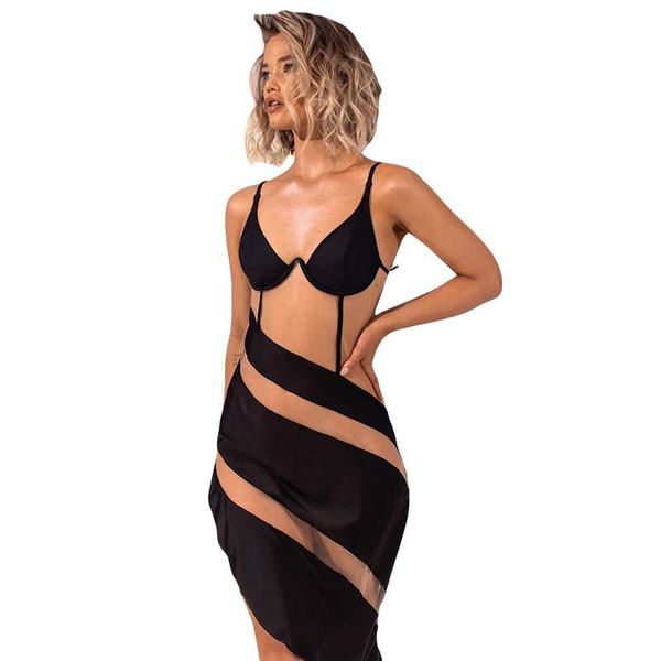 casual dresses fashion women's dress summer v-neck tube contrast color perspective slim mesh sling donsignet, Black;gray
casual dresses fashion women's dress summer v-neck tube contrast color perspective slim mesh sling donsignet, Black;gray